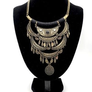 Statement bronze necklace